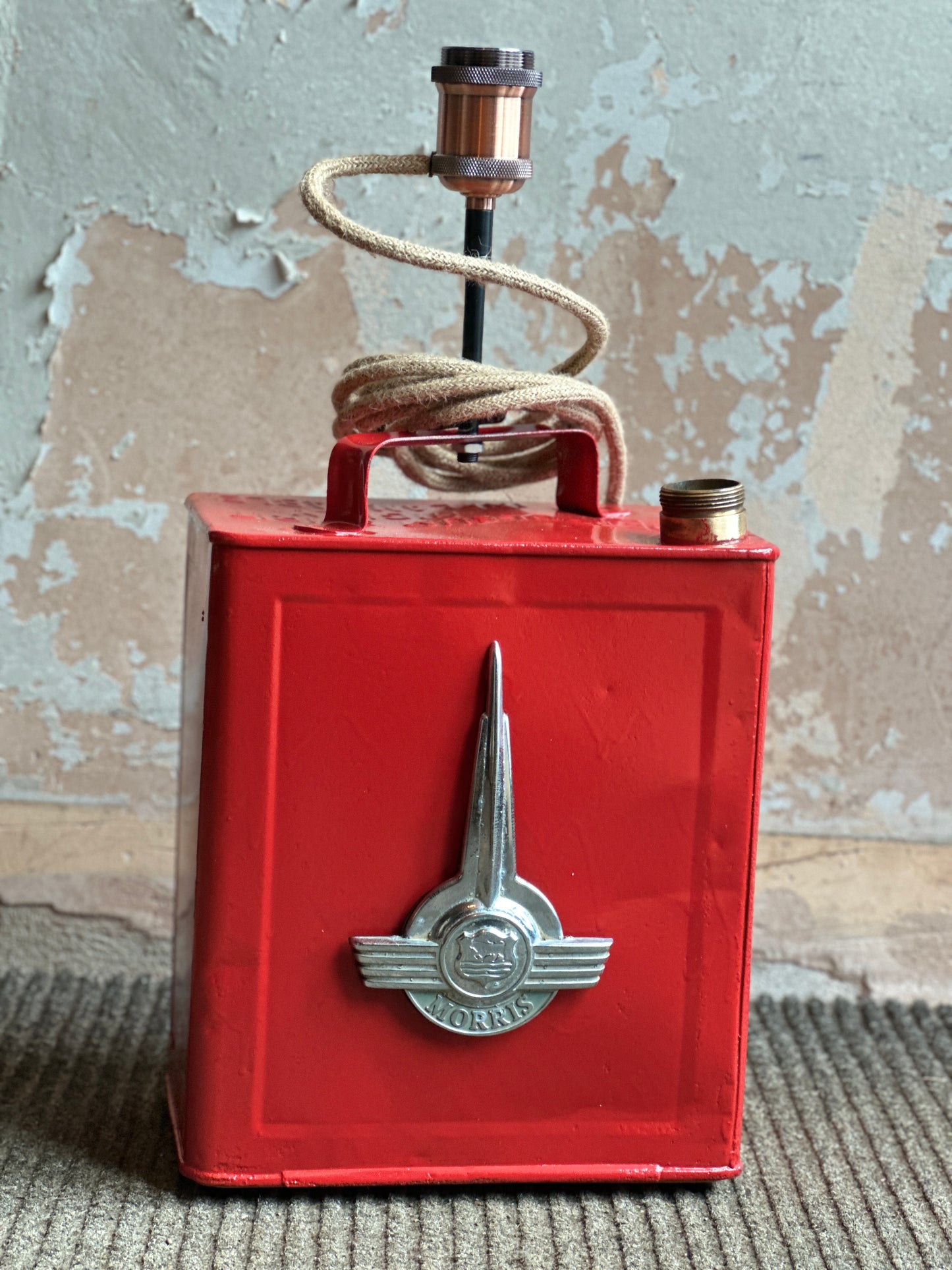 Vintage 1930s petrol can lamp