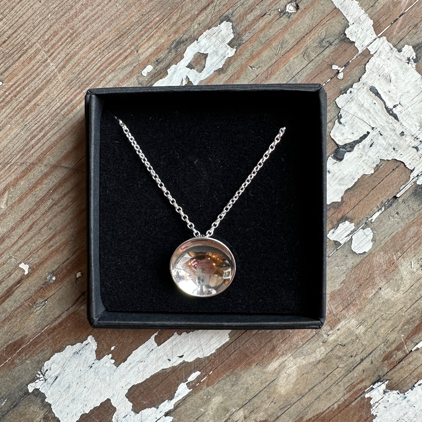 Sterling silver Dome Pendant