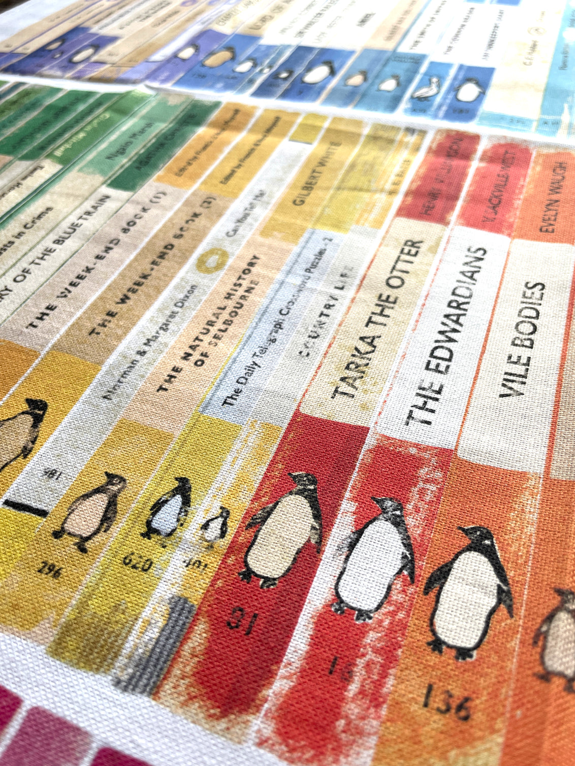 Penguins and Pelicans Tea Towel