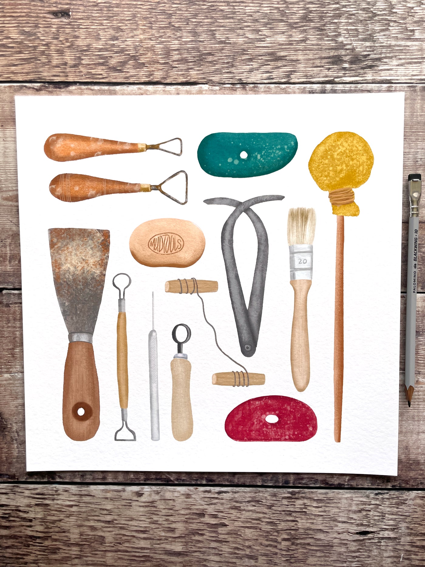 Pottery Tools Giclee Print