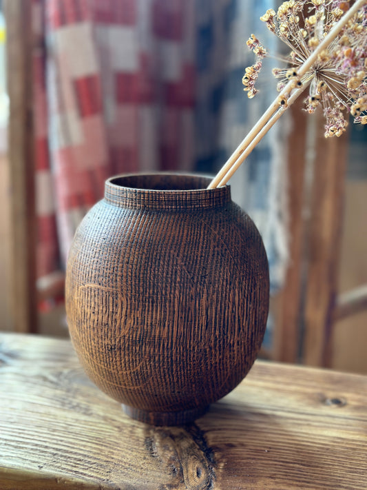 Brown Oak Vessel