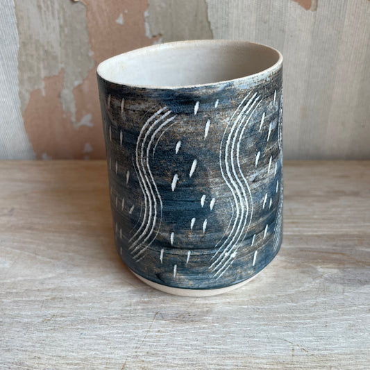 Indigo Inky Wash Vase