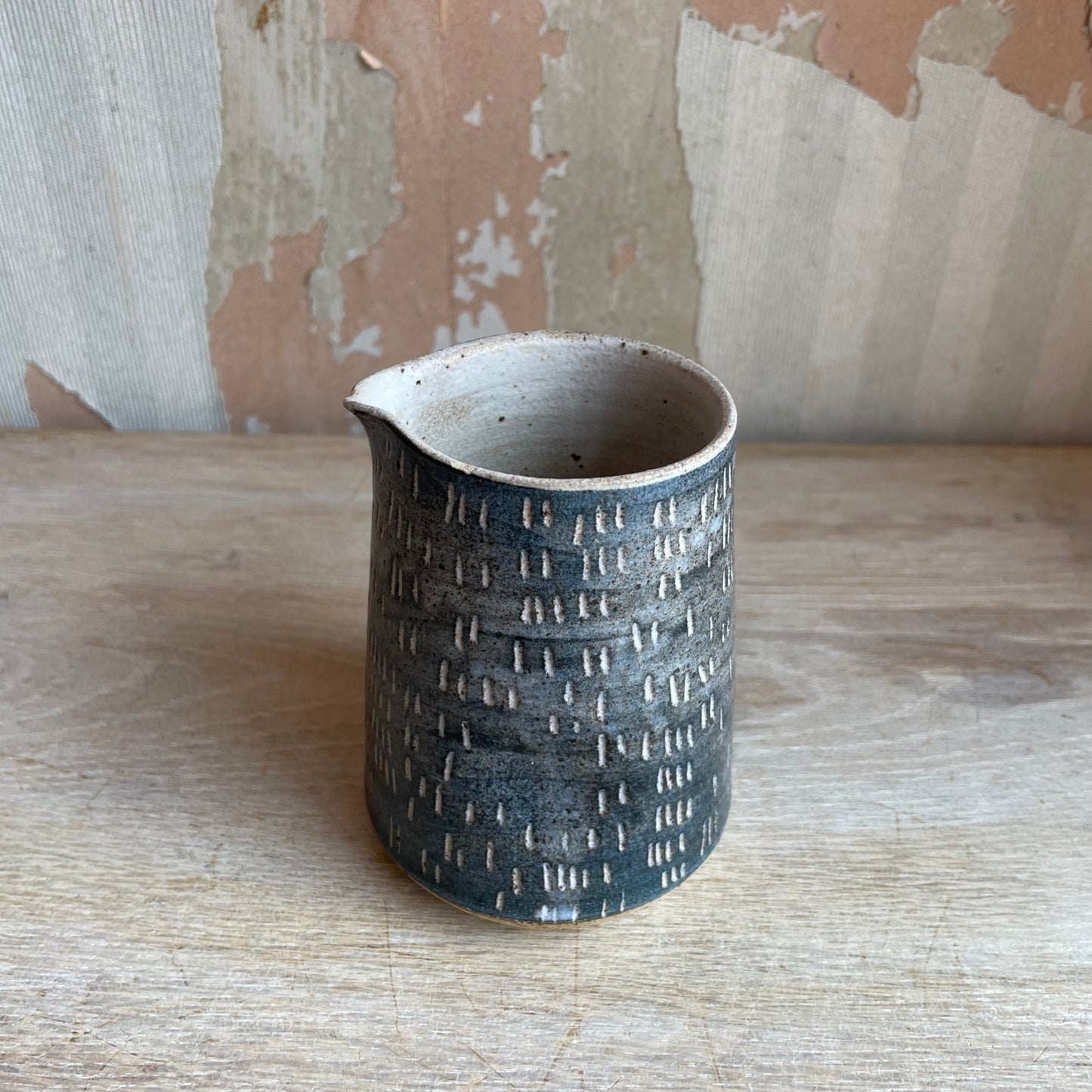 Indigo Pebble Stoneware pouring jug