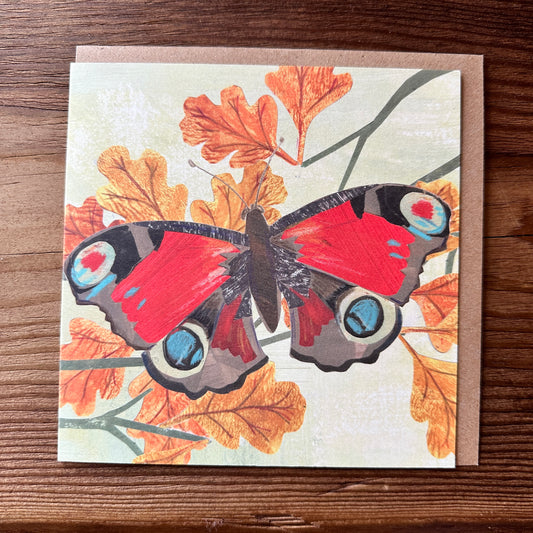 Peacock Butterfly Card