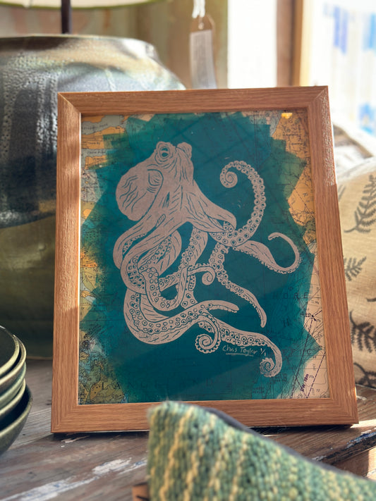 Octopus Lino Print