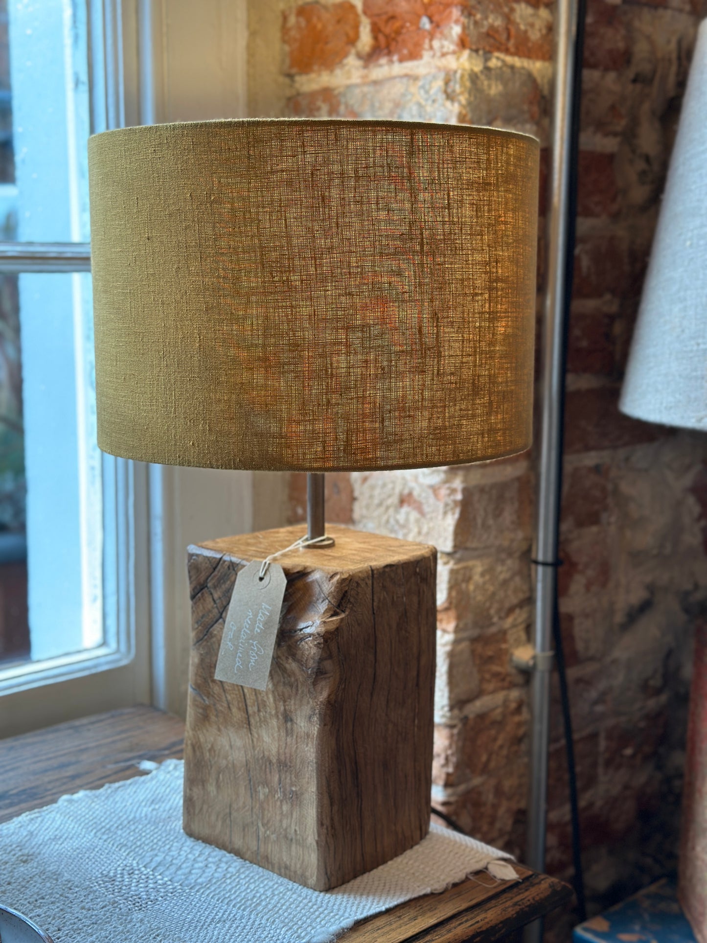 Reclaimed Oak Lamp Base