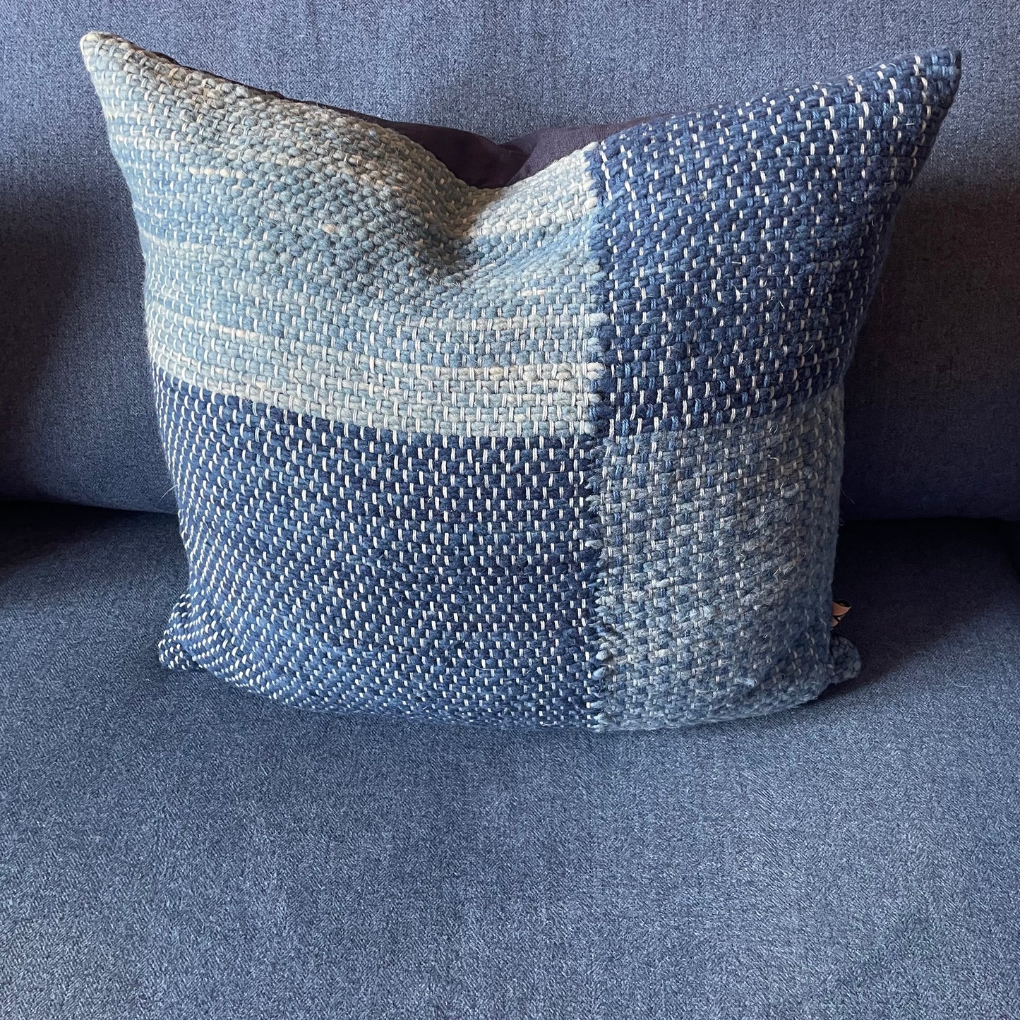 Nila Indigo Handwoven Wool Cushion