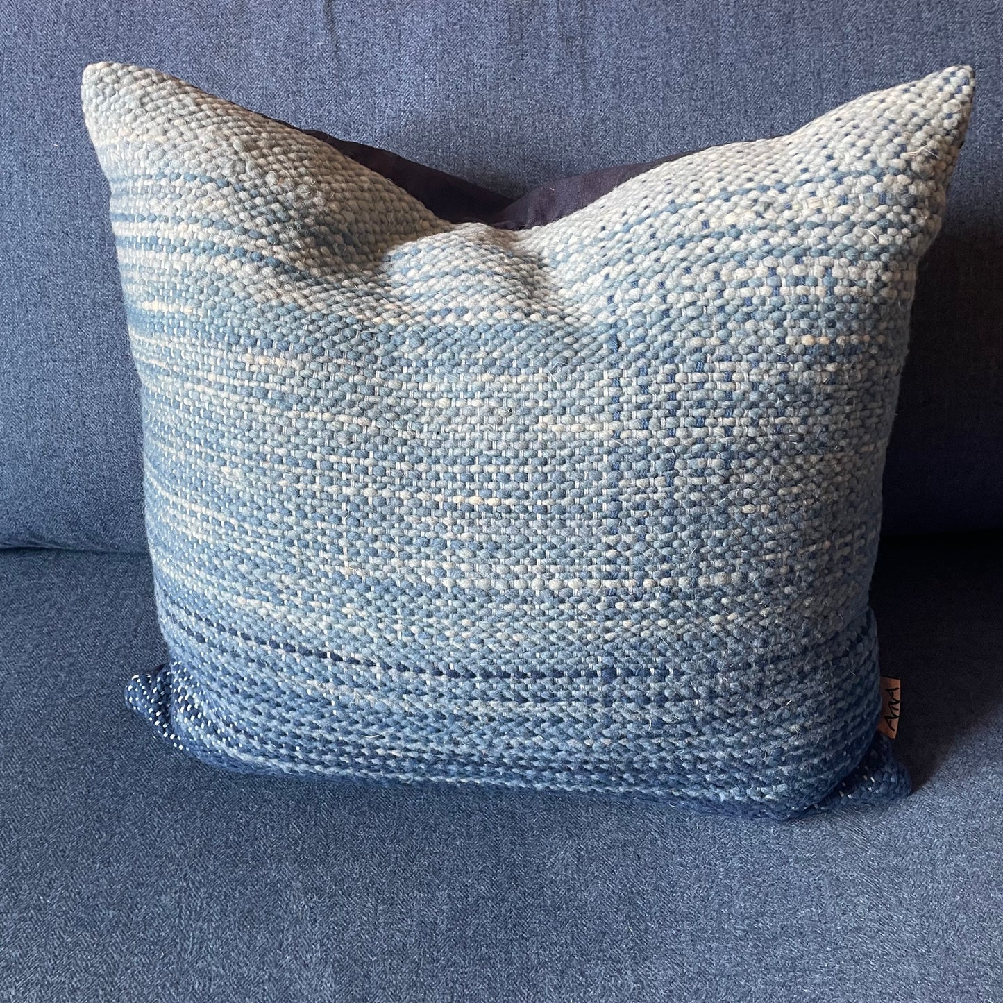 Nila Indigo Handwoven Wool Cushion