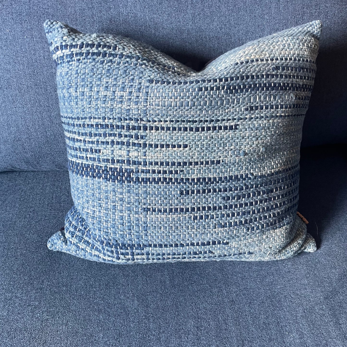 Nila Indigo Handwoven Wool Cushion