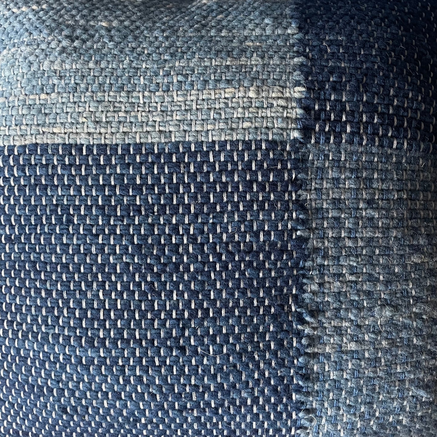 Nila Indigo Handwoven Wool Cushion