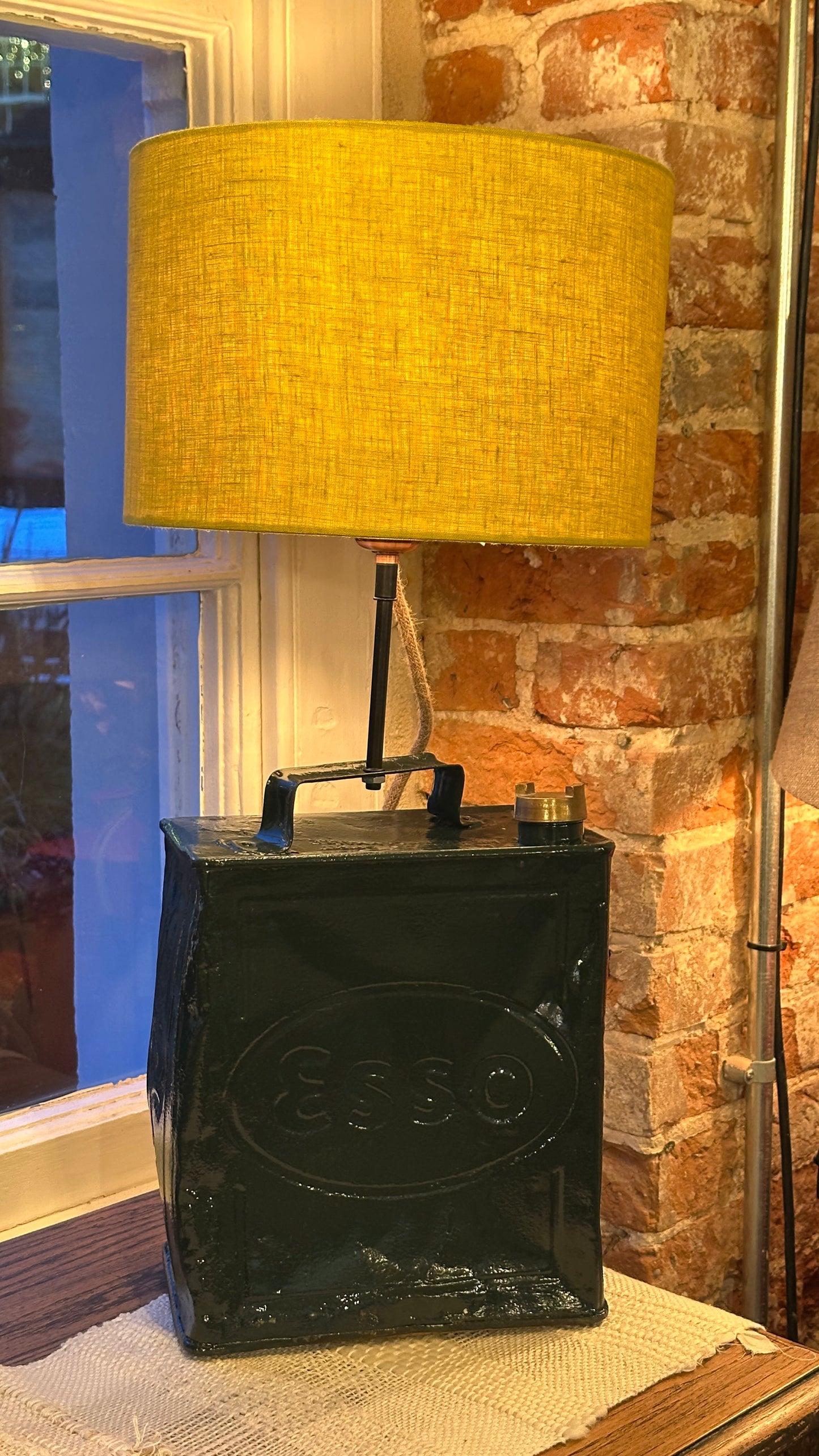 Vintage 1930s petrol can lamp