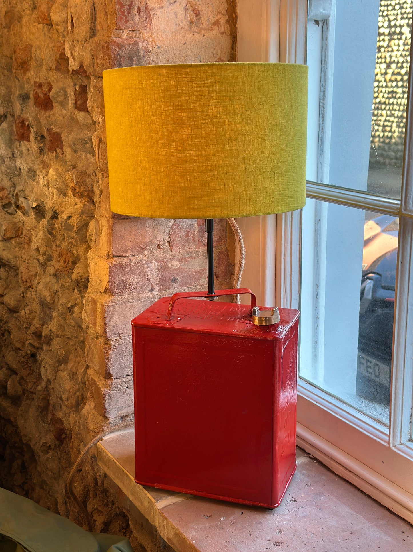 Vintage 1930s petrol can lamp