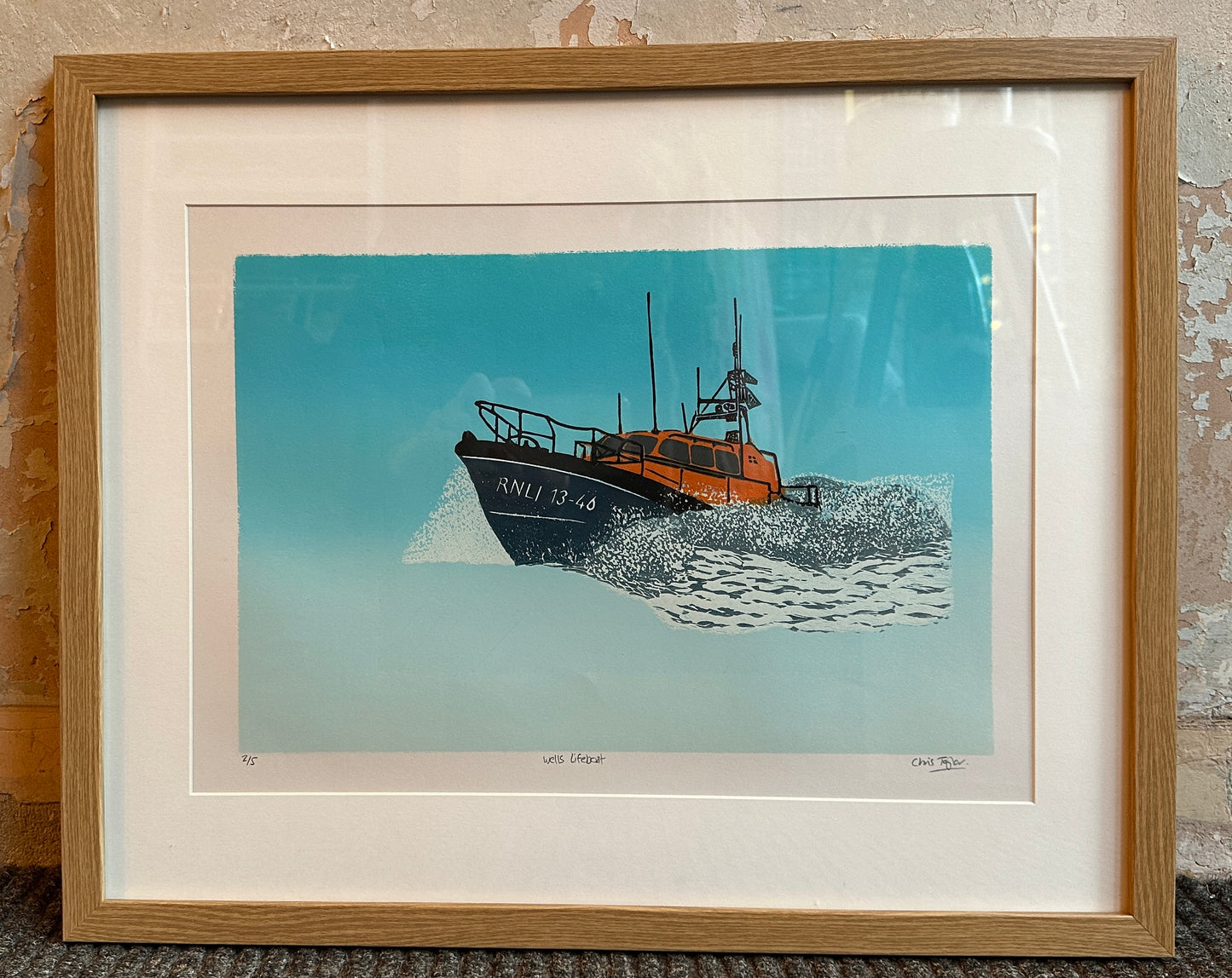 Wells Lifeboat Lino print