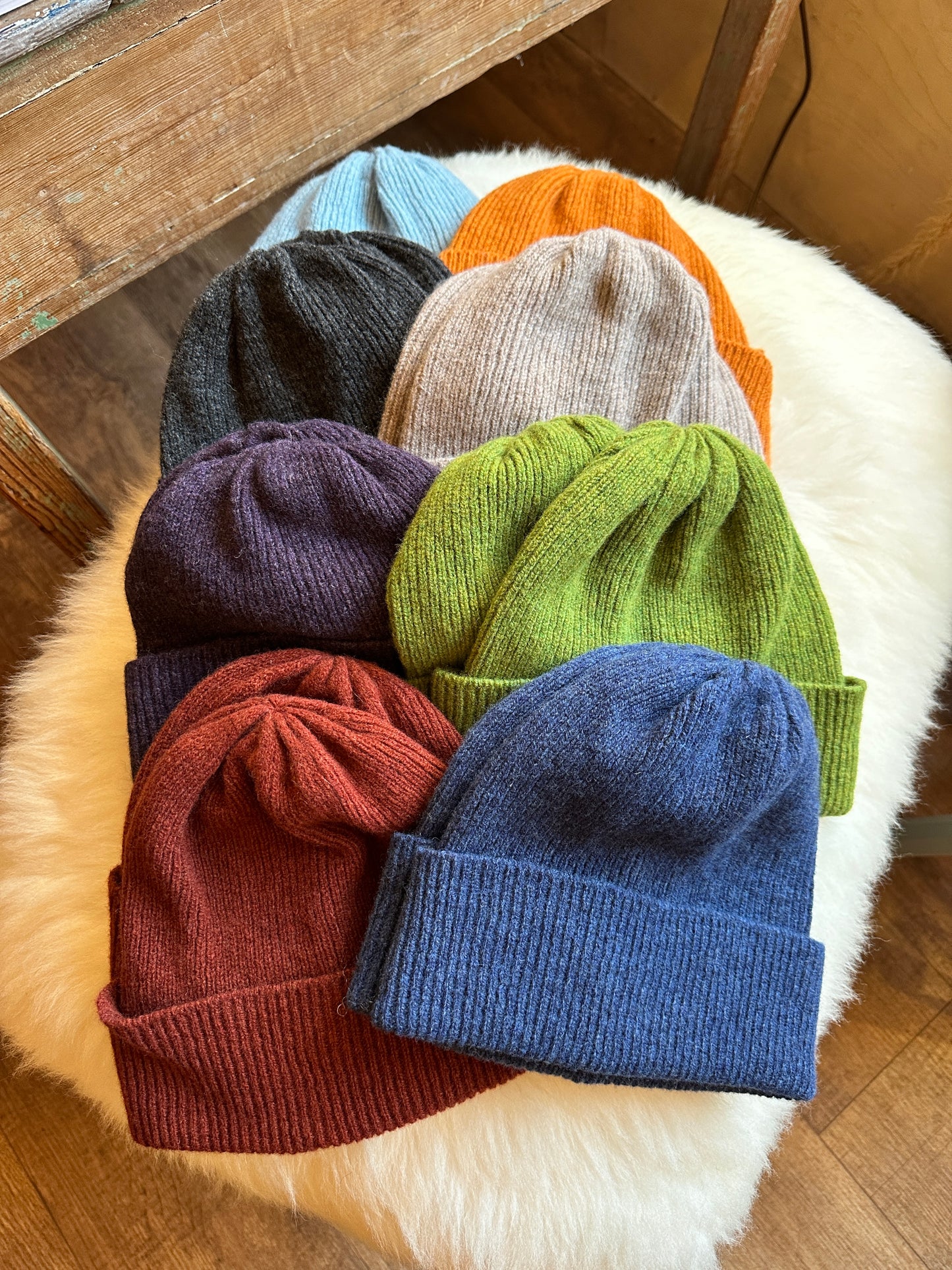 Lambswool Rib Beanie Hat