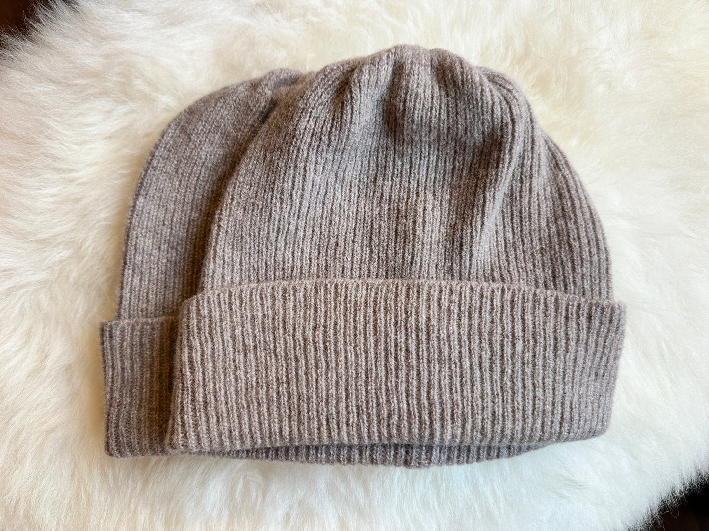 Lambswool Rib Beanie Hat