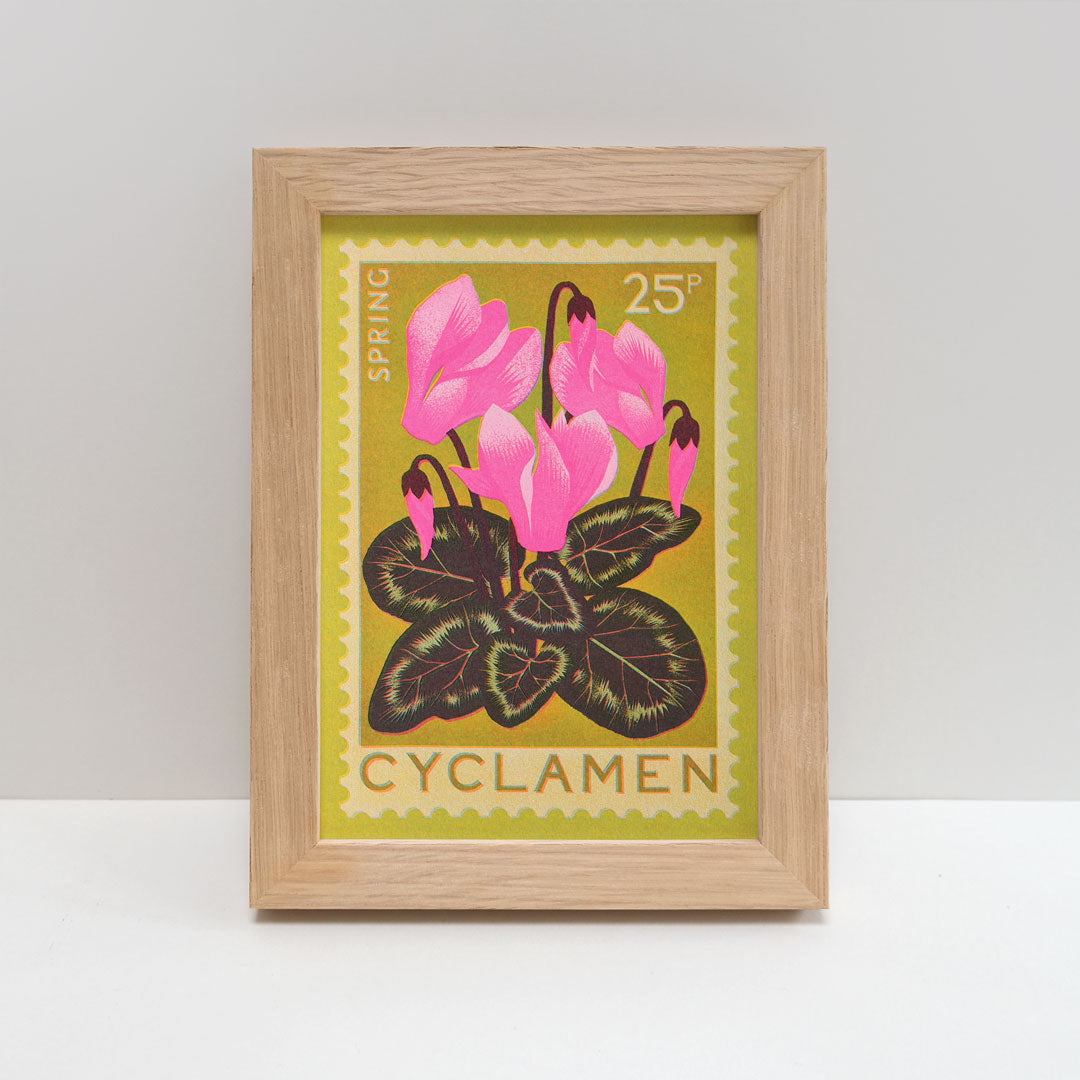 Cyclamen A5 Risograph Print