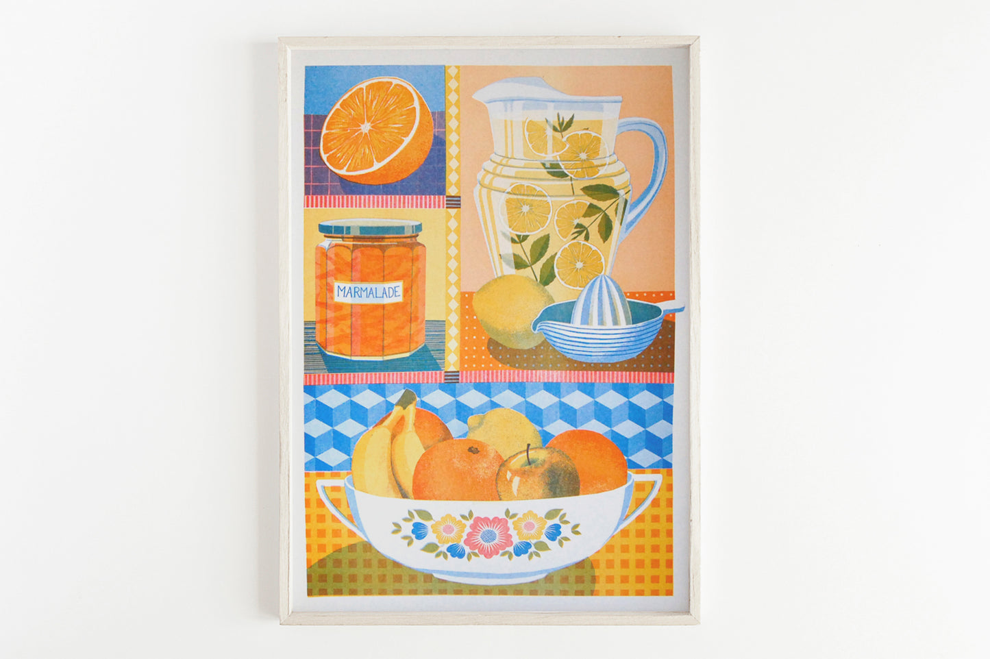 Orange & Lemon A3 Risograph Print