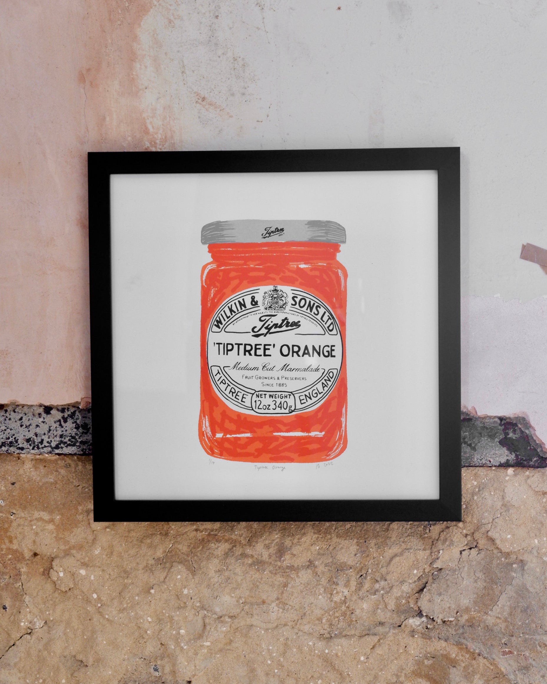 jude smith design smith illustrations prints Tiptree Orange Marmalade giclee print - framed